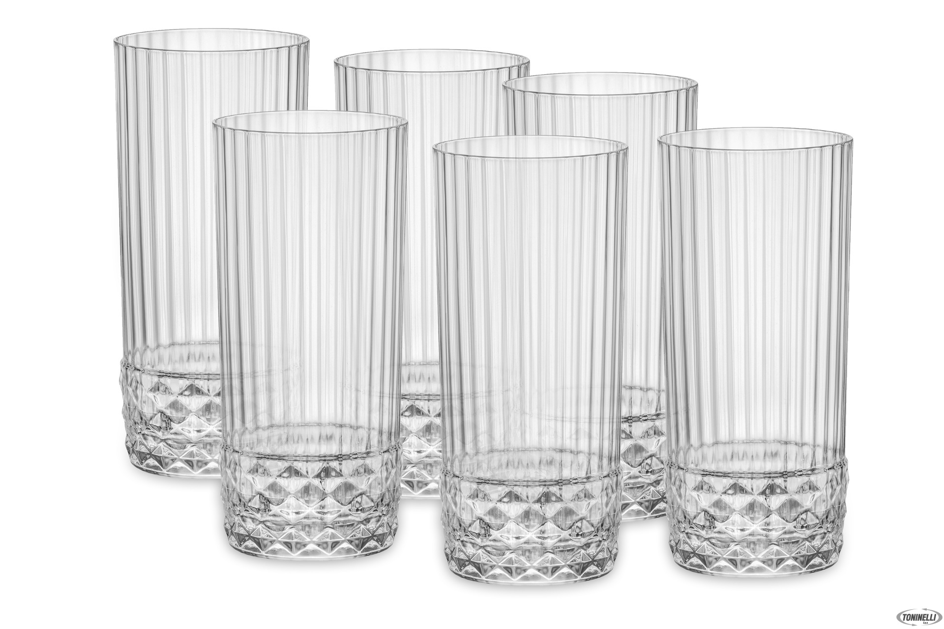 'AMERICA ''20S CONFEZIONE DA 6 BICCHIERI PER COCKTAIL COOLER H.16,2 CL.49 DIAMETRO 7,35 122141'