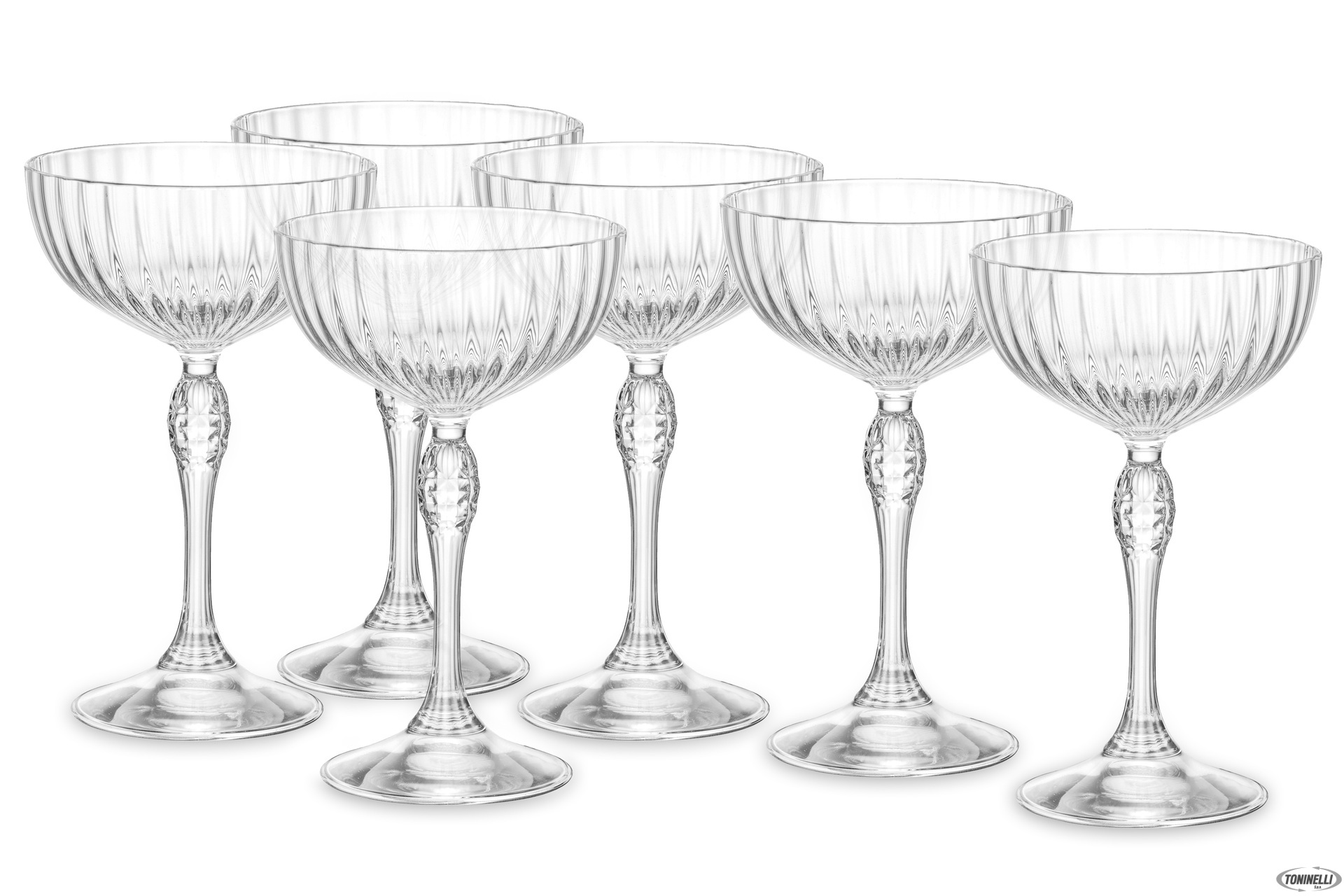 'AMERICA ''20S CONFEZIONE DA 6 CALICI PER COCKTAIL COUPE H.15,7 CL.23 DIAMETRO 9,8 122137'
