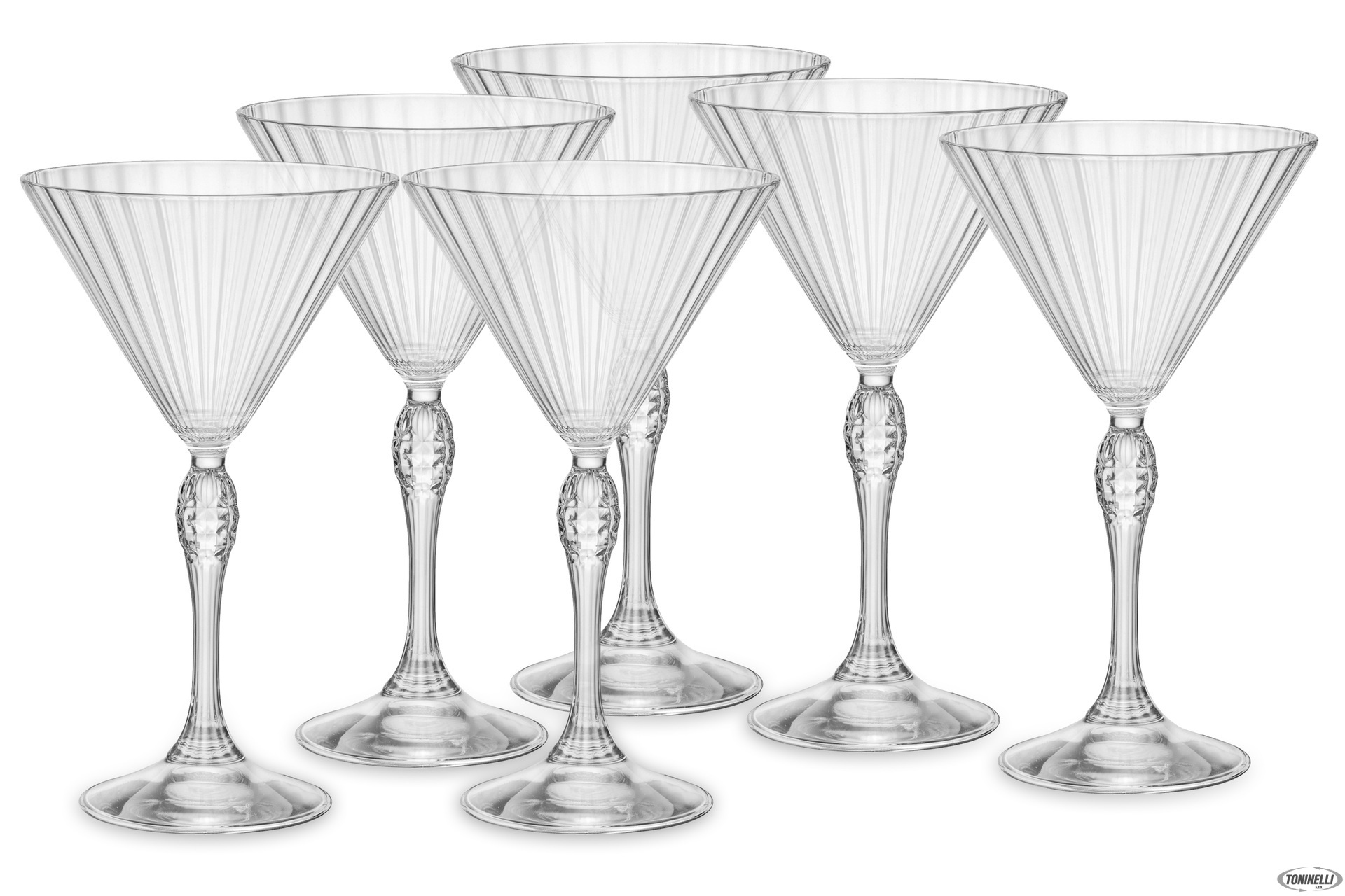 'AMERICA ''20S CONFEZIONE DA 6 CALICI PER COCKTAIL MARTINI H.18 CL.25 DIAMETRO 10,8 122142'
