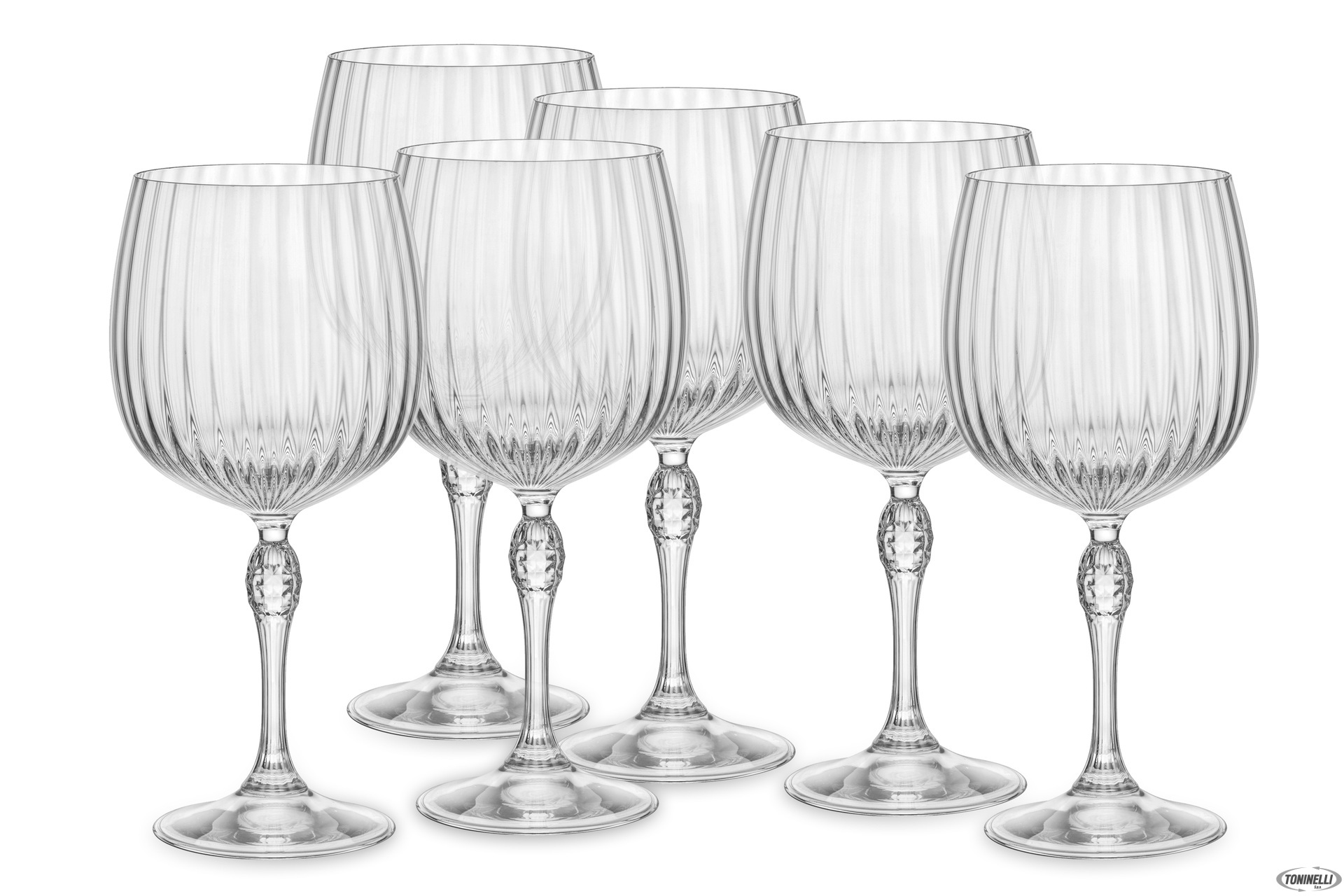 'AMERICA ''20S CONFEZIONE DA 6 CALICI PER COCKTAIL GIN TONIC H.22,6 CL.74,5 DIAMETRO 10,9 122128'