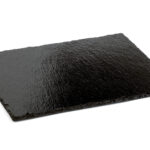 VASSOIO IN ARDESIA NATURALE GN 1.3 CM 32,5X17,6 SPESSORE 6-9 MM CON PIEDINI ANTISCIVOLO 00992
