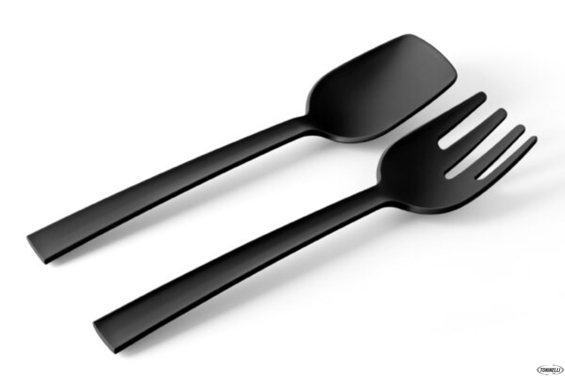 BLIM PAESTUM CARBON BLACK SET POSATE DA SERVIZIO CUCCHIAIO-FORCHETTA CM 29,3 X 7 X H 4
