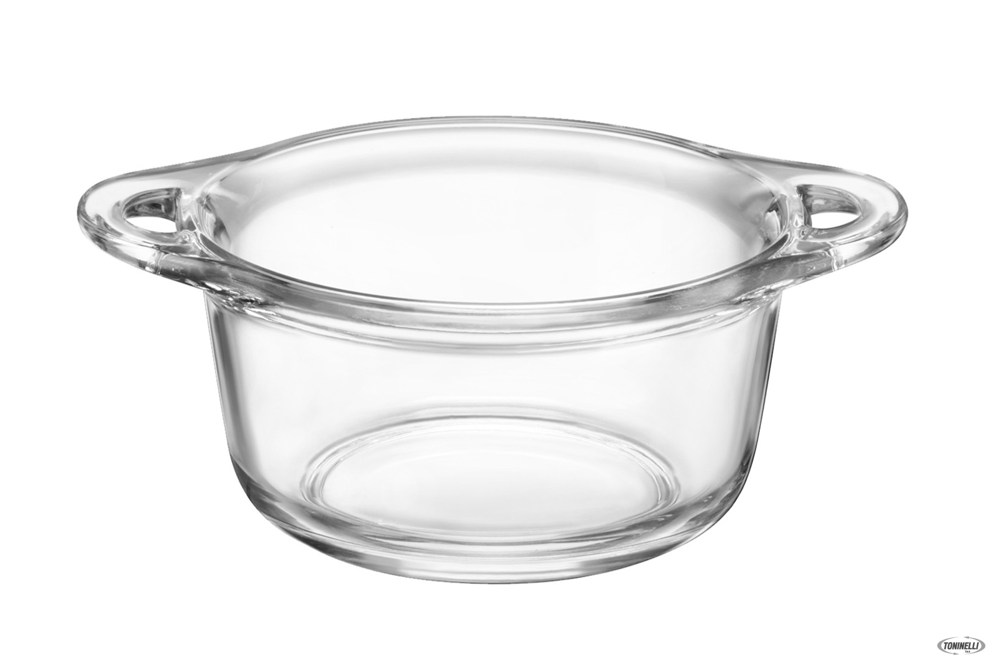 BUFFET CASSERUOLA IN VETRO TEMPERATO A 2 MANICI CL.50 H.6,8 DIAMETRO CM.16,74 125611MTX121990