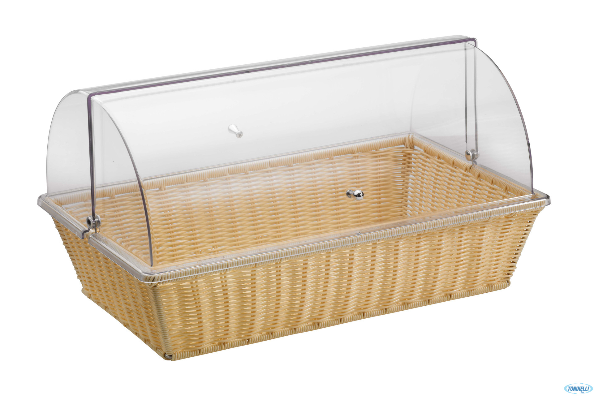 BUFFET-CESTA PANE RETTANGOLARE CON CUPOLA TINTA PAGLIA CM.52,5X32XH.29,5  97150760