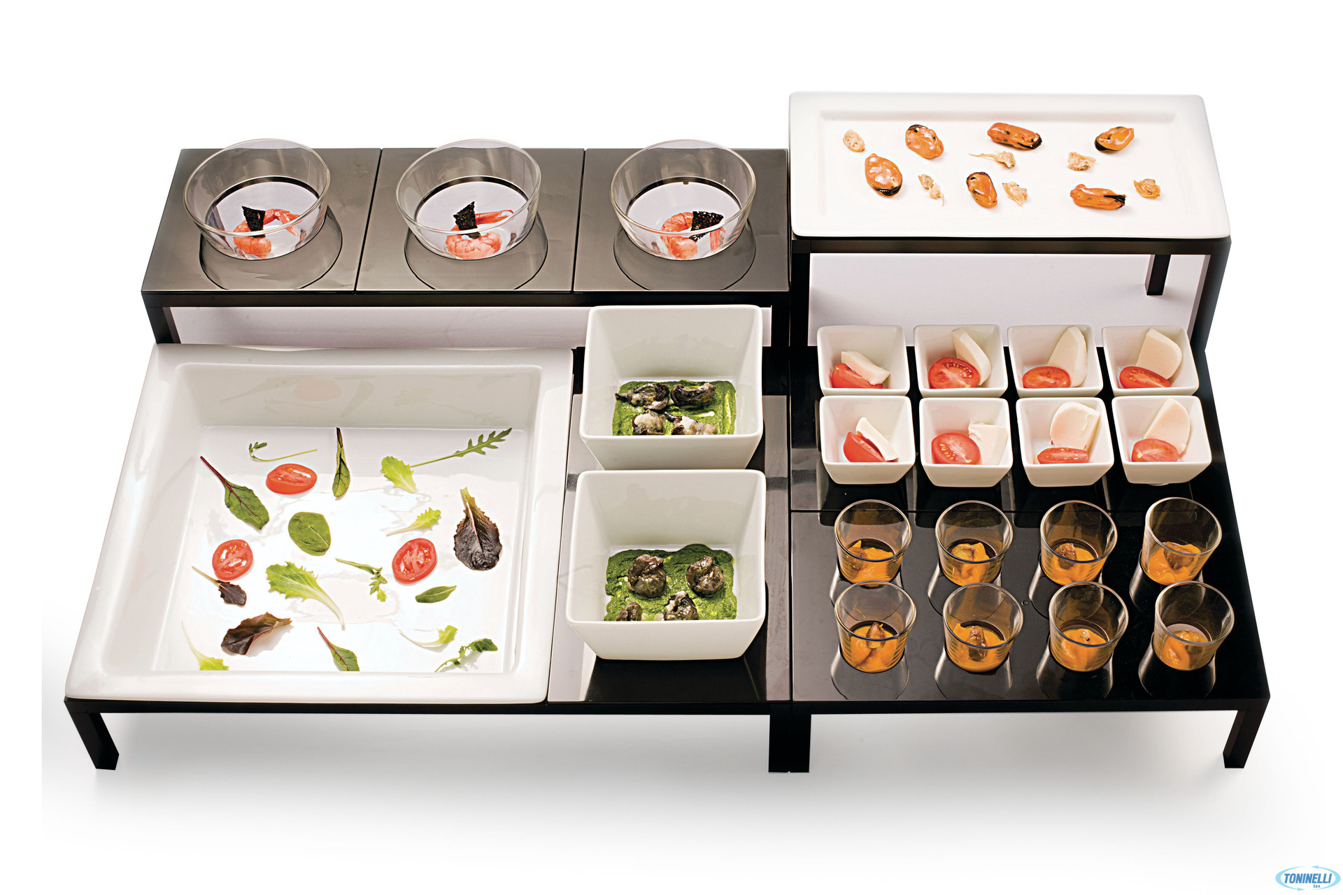 BUFFET MIX E PLAY-SET ABS NERO 87,5X52,5H23
