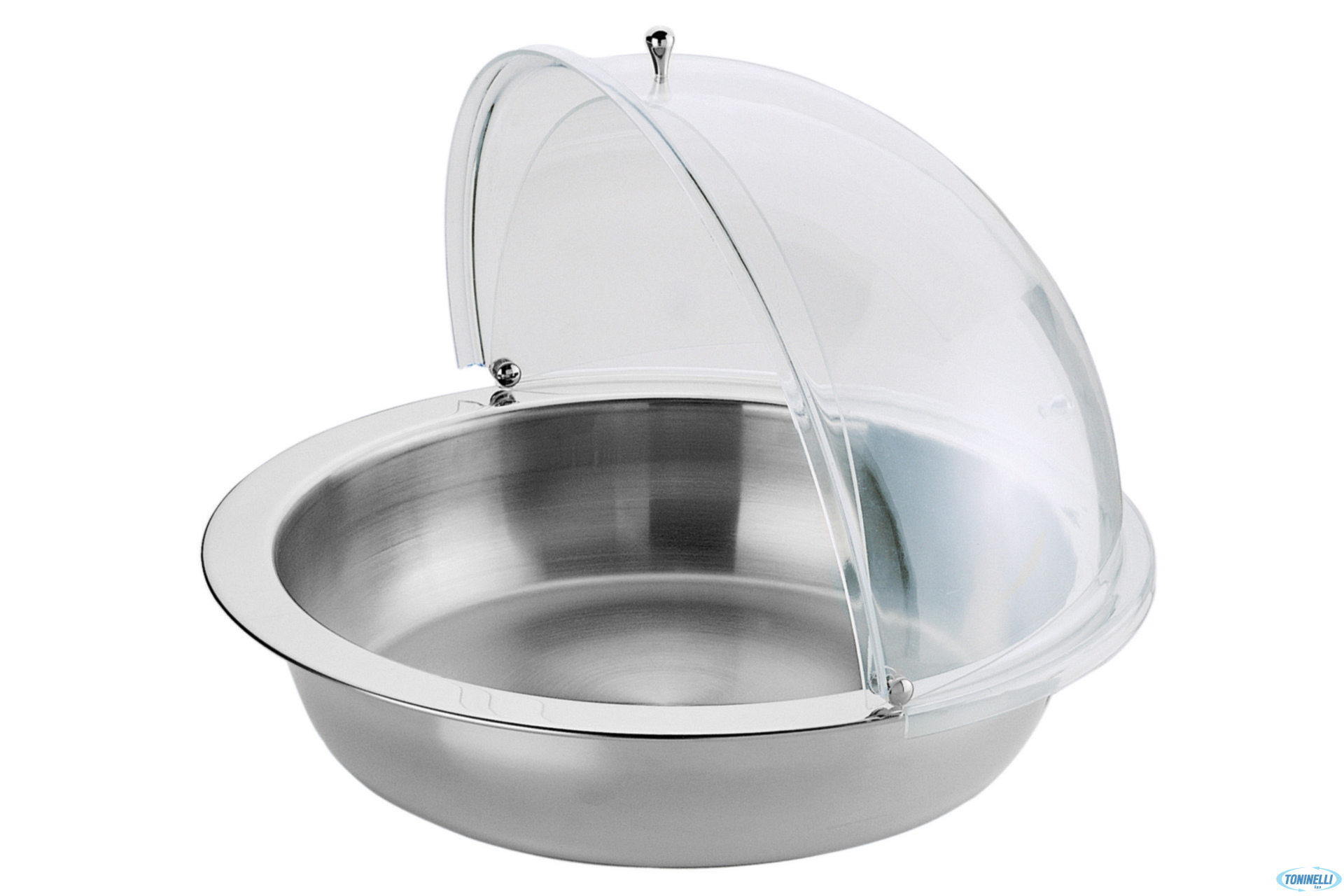 BUFFET-PIATTO PORTA PANE INOX CON CUPOLA CM.47,5XH.34 50951348