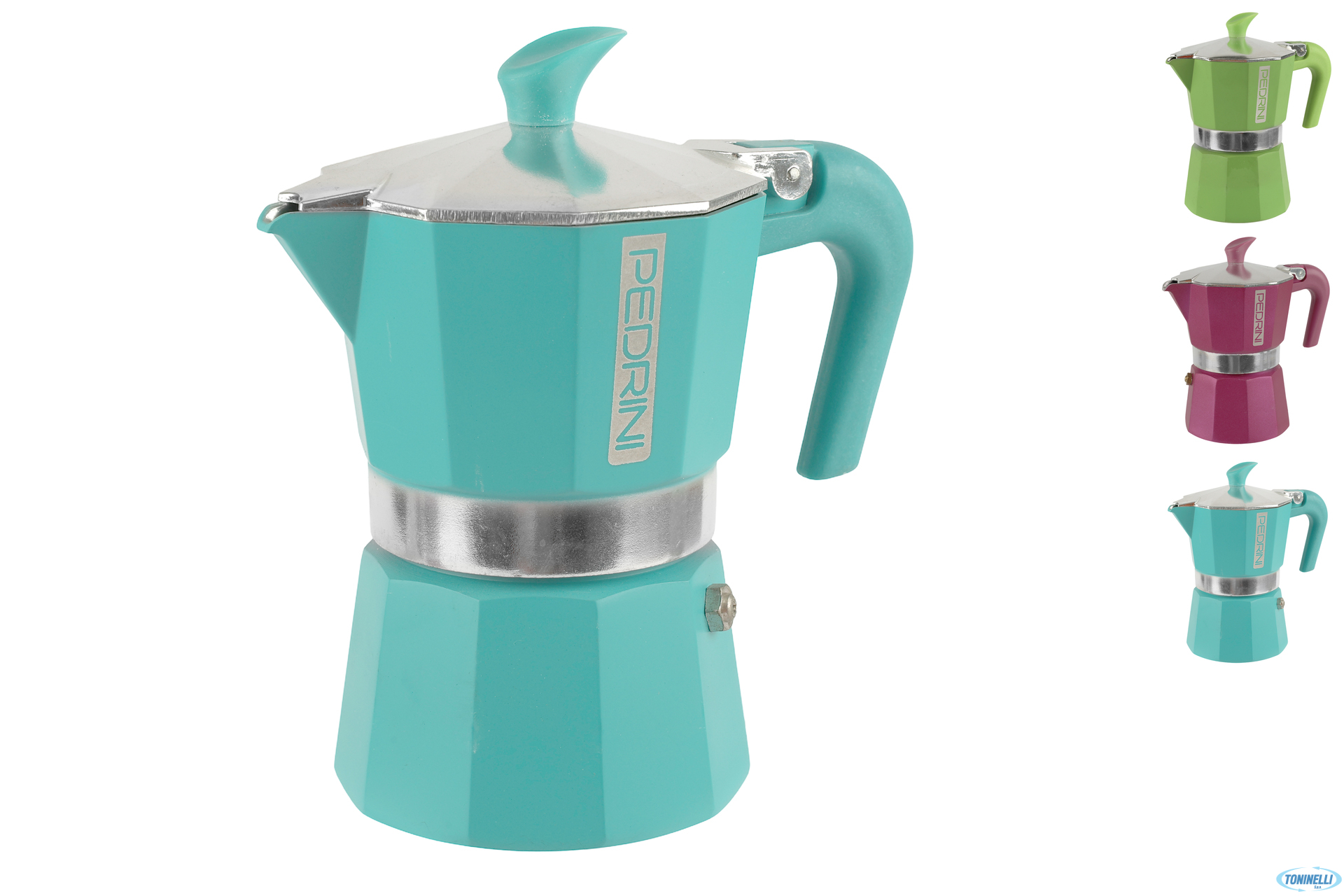 CAFFETTIERA 3TAZZE  ALLUMINIO COLORI ASSORTITI