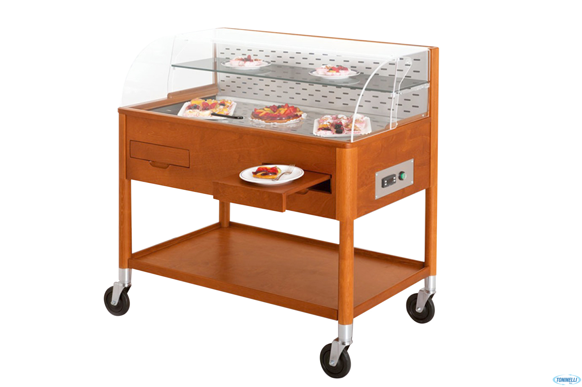 CARRELLO REFRIGERANTE DOLCI-FORMAGGI CILIEGIO CM 108X61X112H 1300W