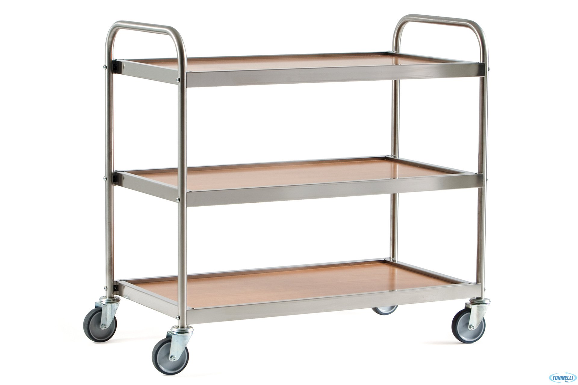 CARRELLO SERVIZIO INOX 3PIANI CM 98X52X93 LS-3100