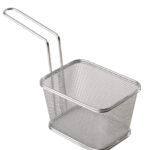 SNACKHOLDER-MINI CESTINO FRITTI RETTANGOLARE ALTO CM.13X10,5XH.9 INOX 40621