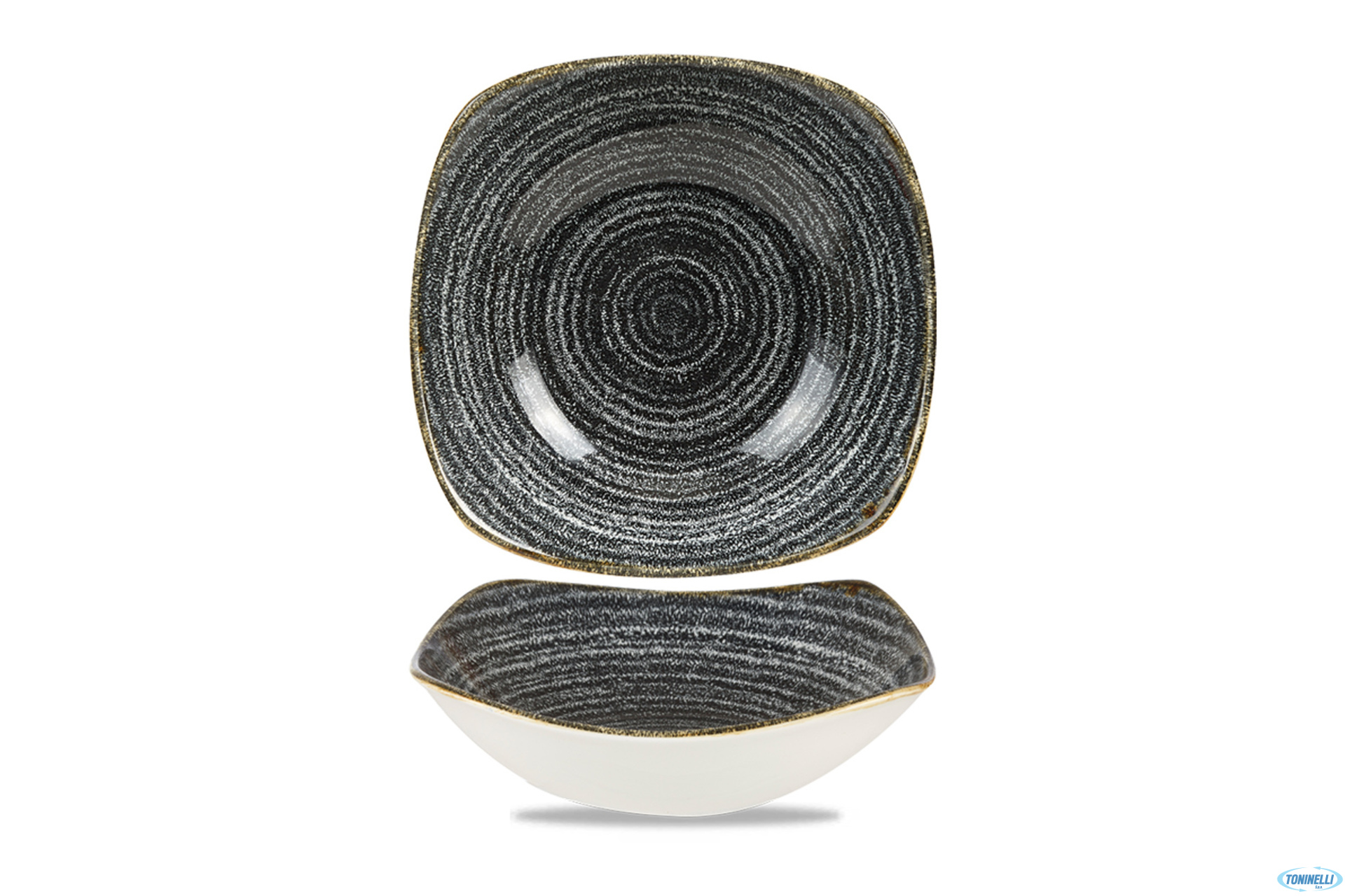 HOMESPUN CHARCOAL BLACK-BOWL QUADRO CM 20,7  SPCBSQ91