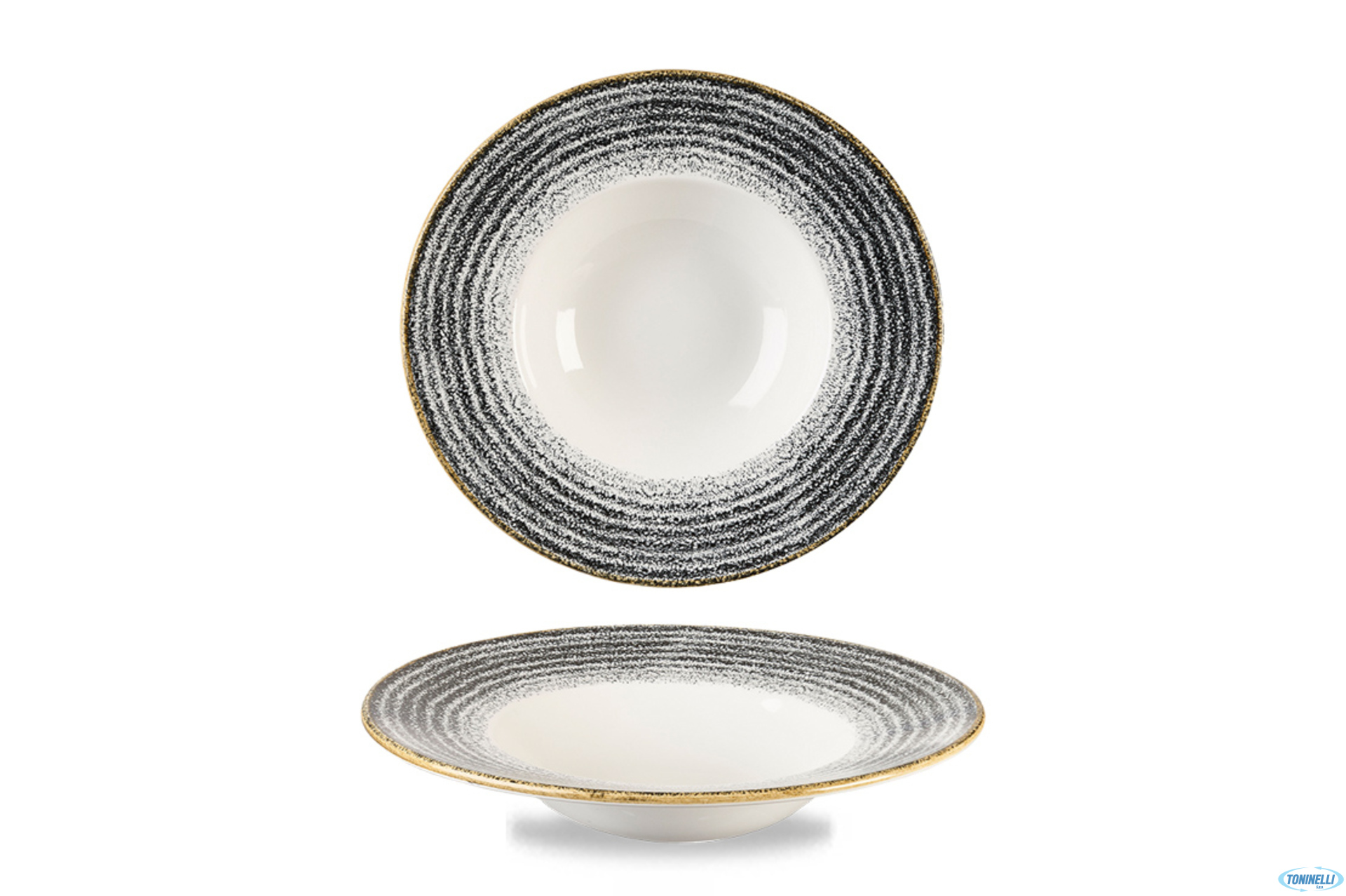 HOMESPUN CHARCOAL BLACK-PASTA BOWL CM 24 SPCBVWBM1