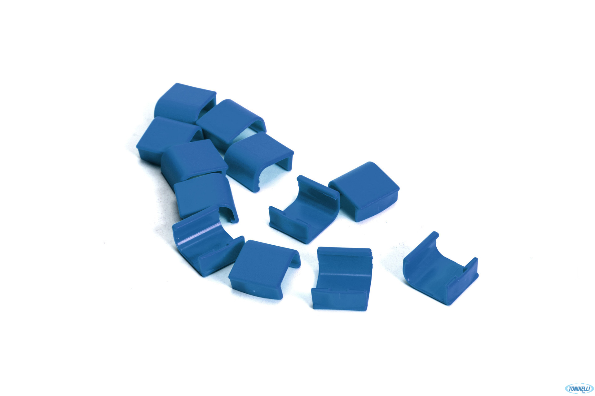 CLIPS PER COPERCHI POLIPROPILENE CONFEZIONE 12 PEZZI BLU