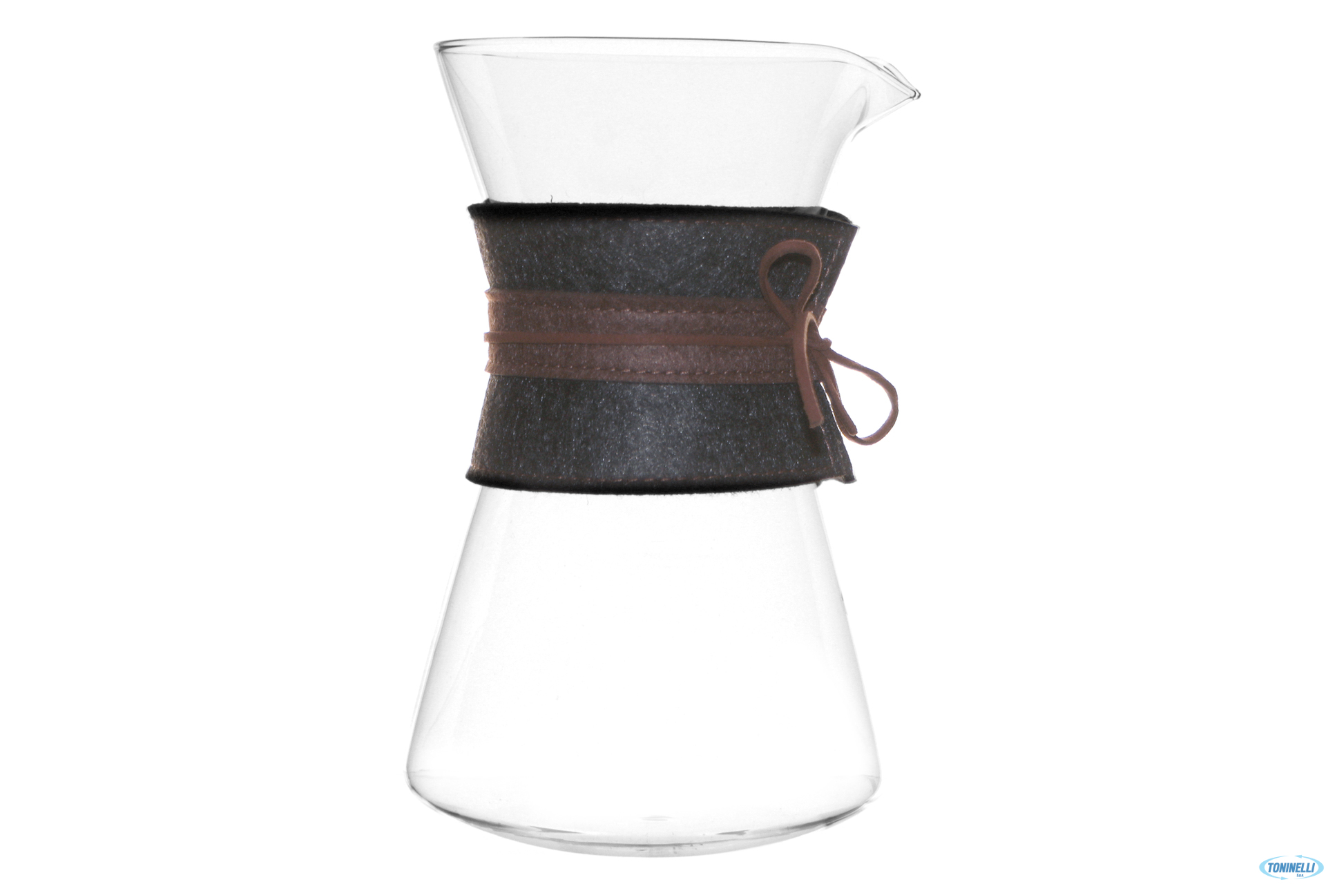 COFFEE BREWING -CARAFFA VETRO ML 900 CON FASCIA IN TESSUTO  762
