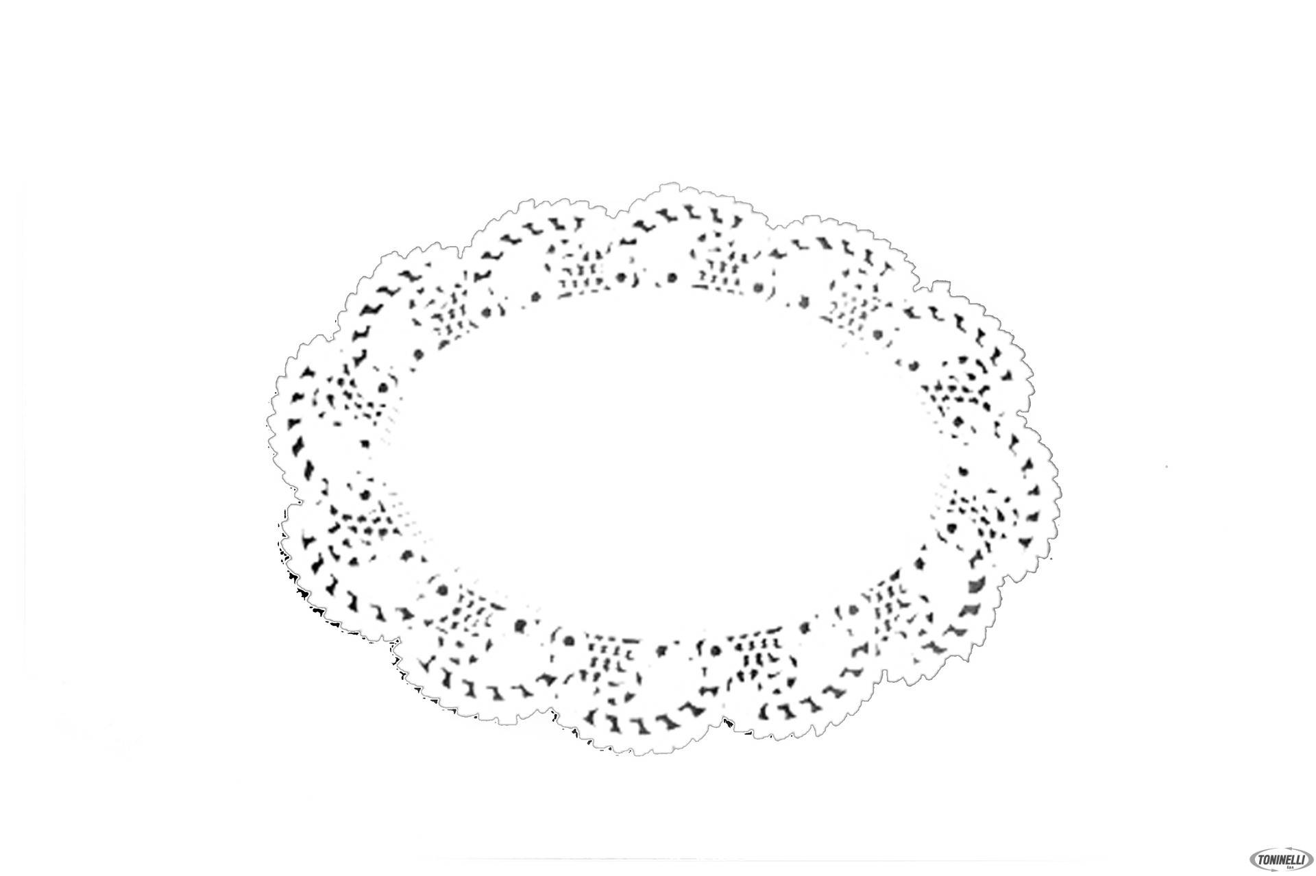 CONFEZIONE 250 PIZZI OVALI BIANCHI CM 19X27 CARTA