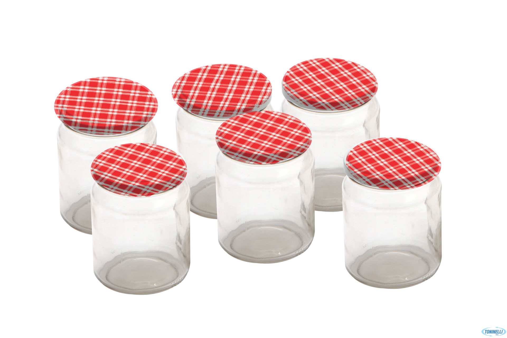 CONSERVE-CONFEZIONE 6 VASI 212ML.CON TAPPO TOVAGLIA 63 MONTATO VST212
