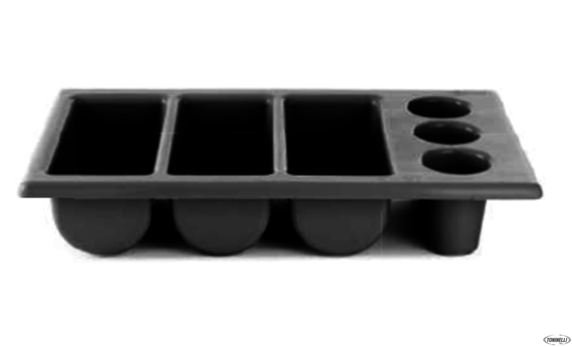 CONTENITORE POSATE NERO CM 53X32X10
