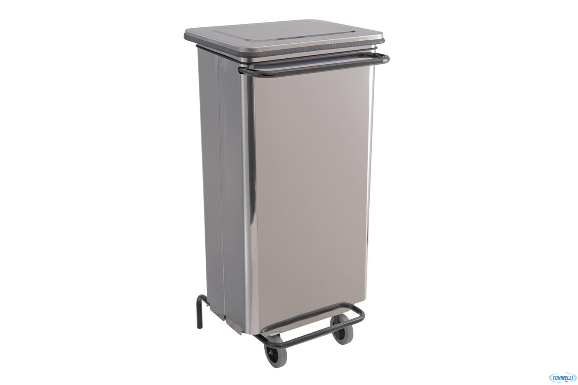 CONTENITORE RIFIUTI A PEDALE INOX BRILLANTE 110 L CM 48X42 H 96,5    790624
