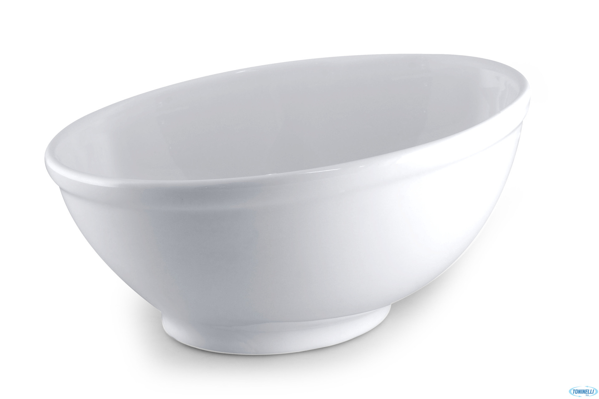 COPPA BUFFET OBLIQUA PORCELLANA BIANCA  CM 30X16