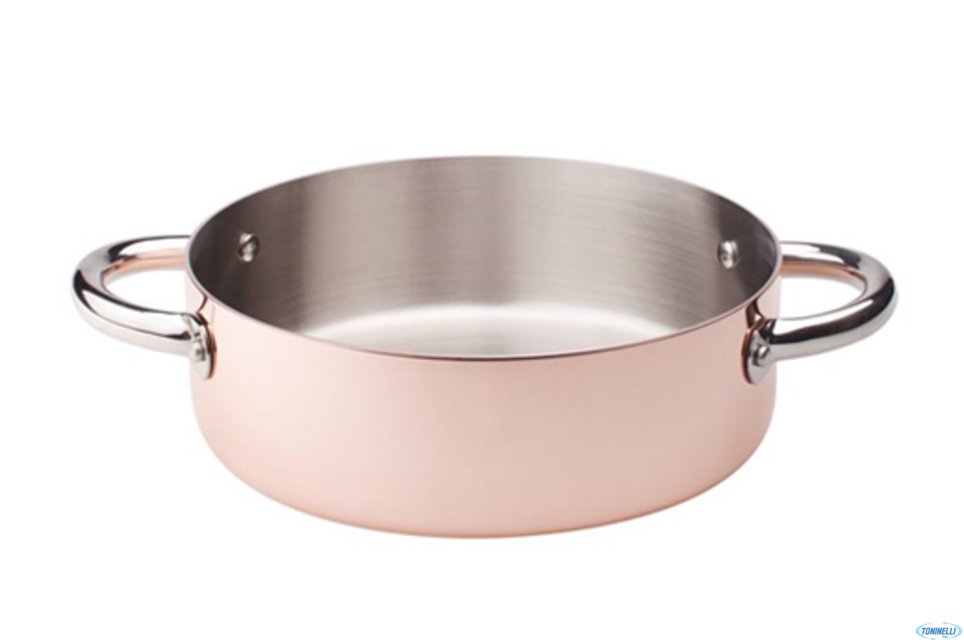 COPPER 3 STRATI-CASSERUOLA BASSA 2 MANICI CM.28  106CIT
