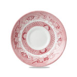 VINTAGE CRANBERRY WILLOW GEORGIAN-PIATTINO X TAZZA THE CM 14,1  CWLGTS1