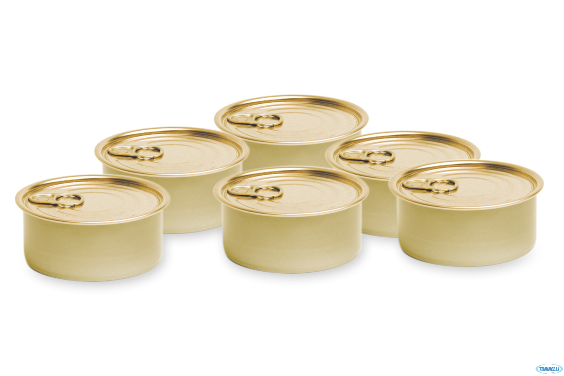 DELICATESEN-SET 6 SCATOLETTE IN ALLUMINIO E 6 COPERCHI DIAMETRO CM 8,3 H 3,8    7560