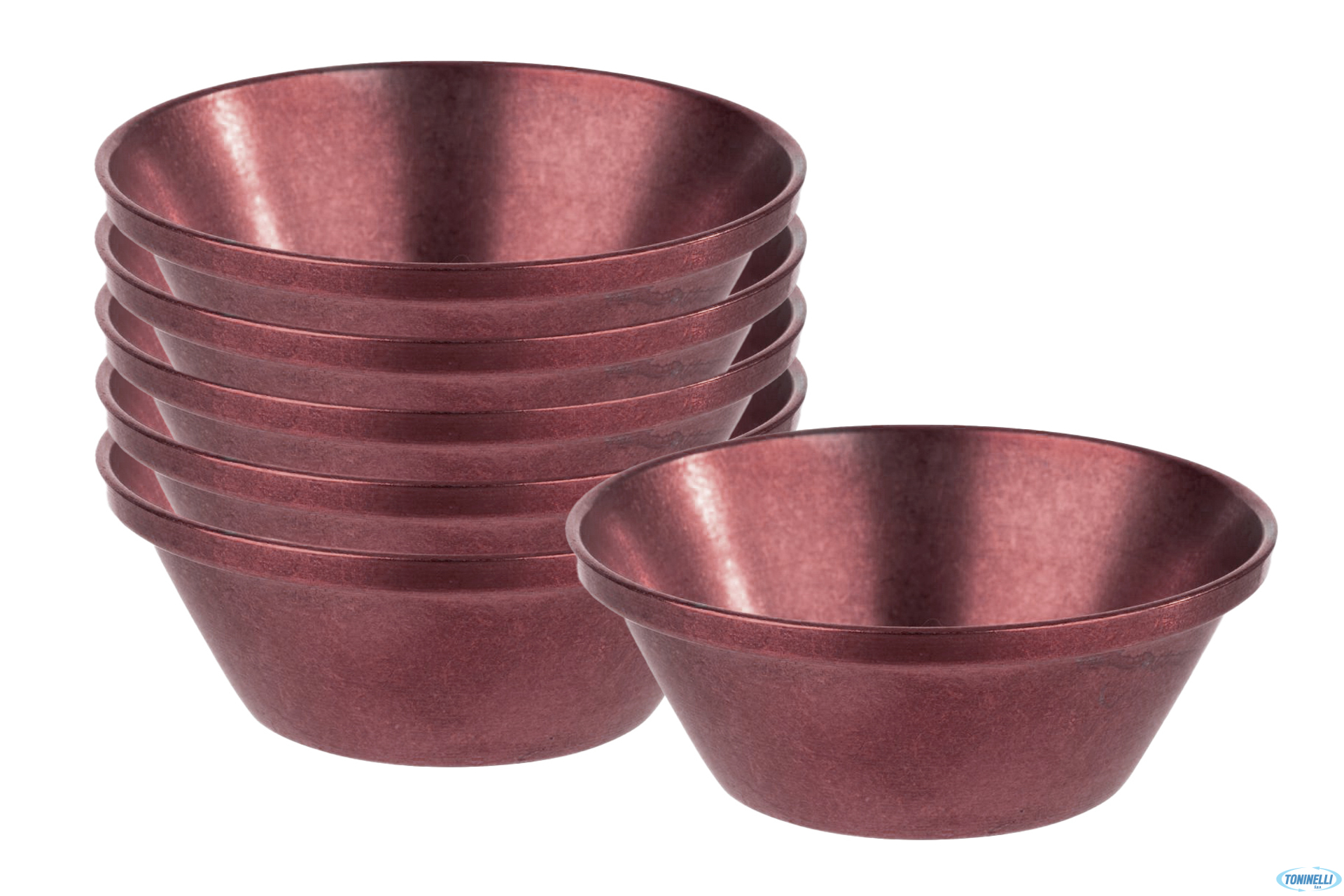 DIP BOWLS-SET 6 COPPETTE CM6XH.2,5 ACCIAIO EFFETTO RAME