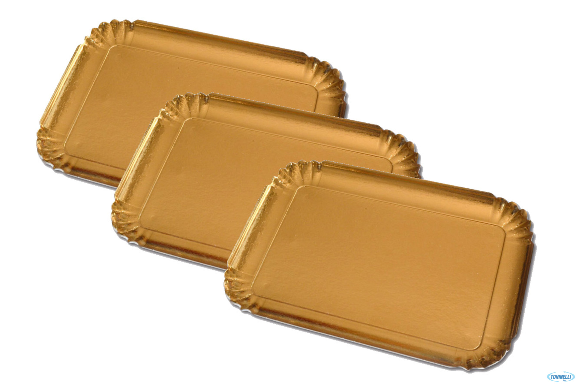 EASY BAKE-SET 3 VASSOI RETTANGOLARI ORO CM.23X31   15745