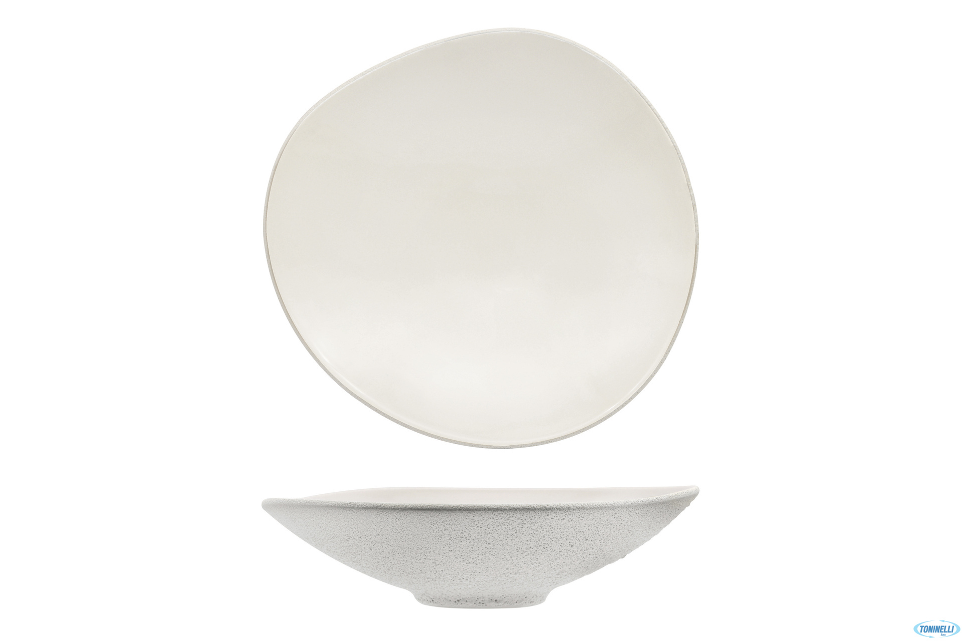 'GENESYS EVO BIANCO-PASTA BOWL 29,5 IN PORCELLANA CON FINITURA ESTERNA A BUCCIA D''ARANCIA'