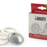 3 GUARNIZIONI  1 PIASTRINA X MOKA 3-4 TAZZE SCATOLA-NEW-8000033