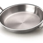 TEGAME ACCIAIO INOX  INDUZIONE CON DUE MANIGLIE INOX CM 40 H 6