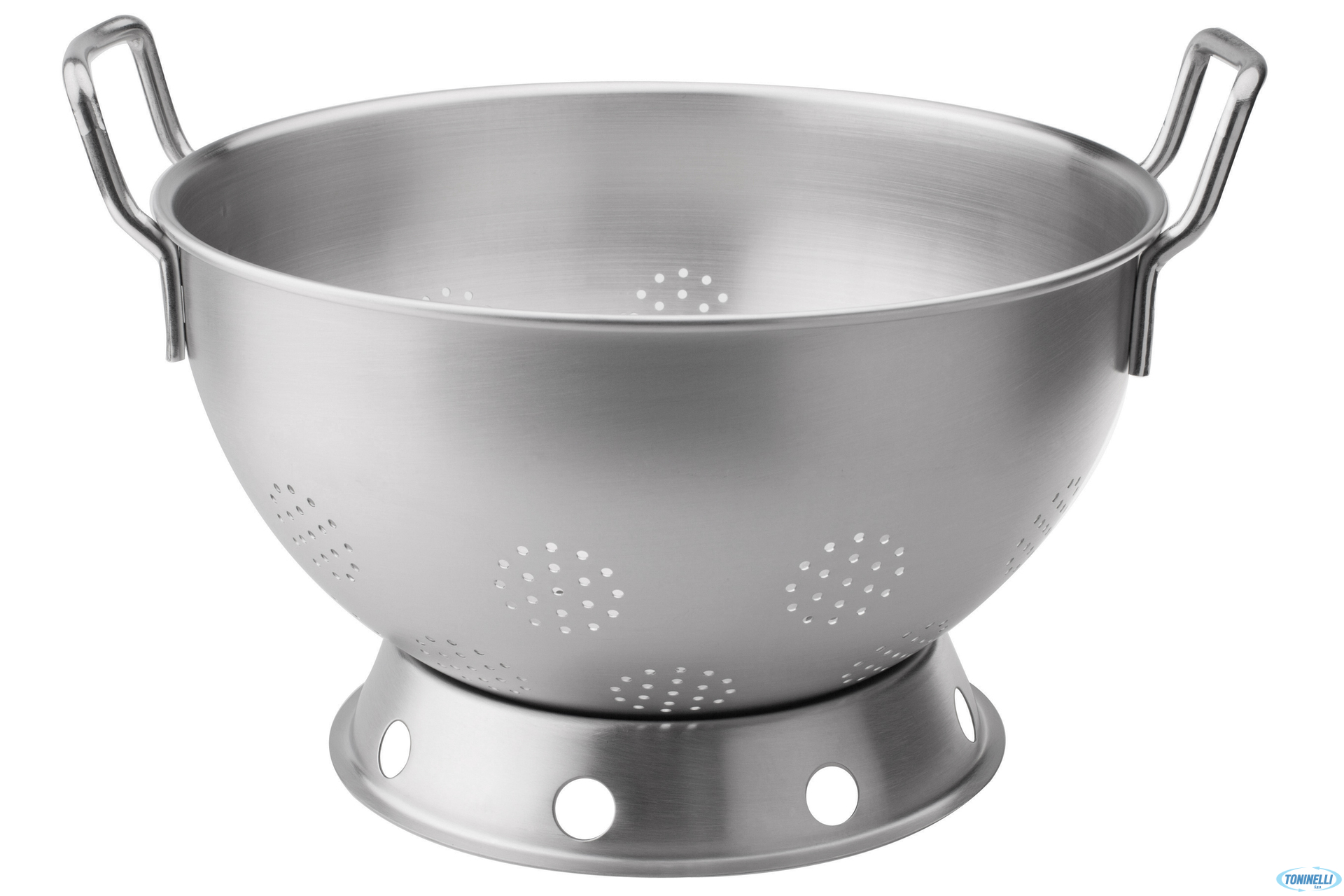 COLAPASTA SFERICO ACCIAIO INOX CON DUE MANIGLIE INOC CM 36