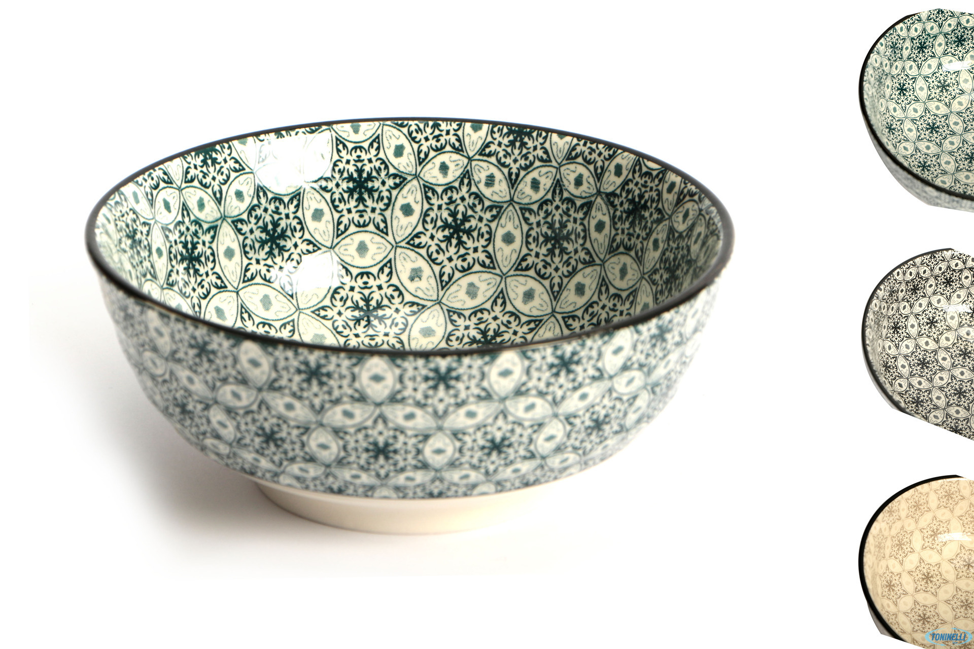 JAPAN1-CIOTOLA CERAMICA CM.11X11X3,5 DECORI ASSORTITI