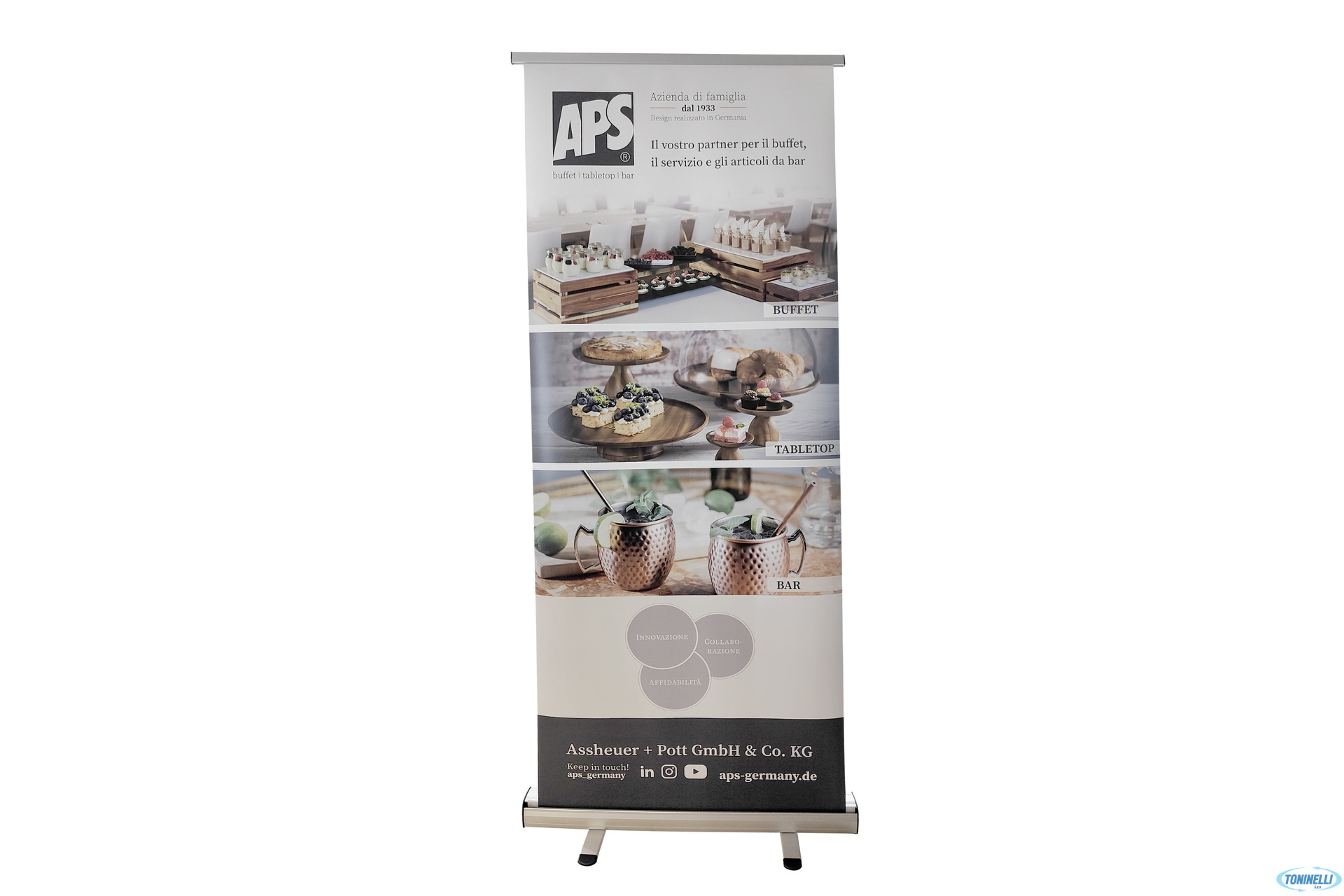 BANNER ROLL UP BUFFET TABLETOP CM80X50X200 00451