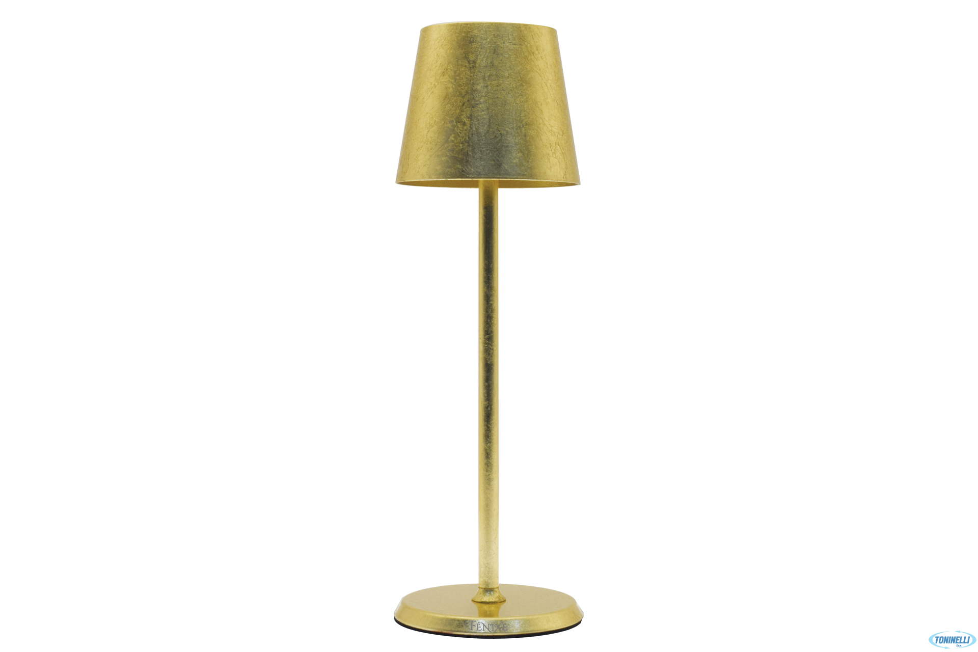 LUMIERE ROUND-LAMPADA TAVOLO LED CM.10XH34 FOGLIA ORO