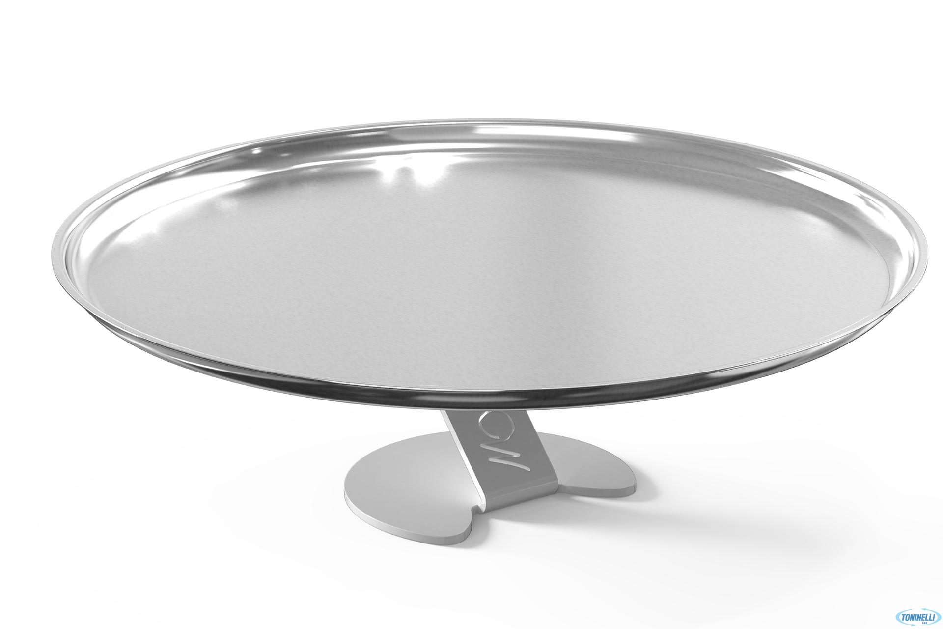 MOA BUFFET BIANCO-ZETA-ALZATA ACCIAIO H 80 MM E VASSOIO INOX ELEMENTS 290 MM