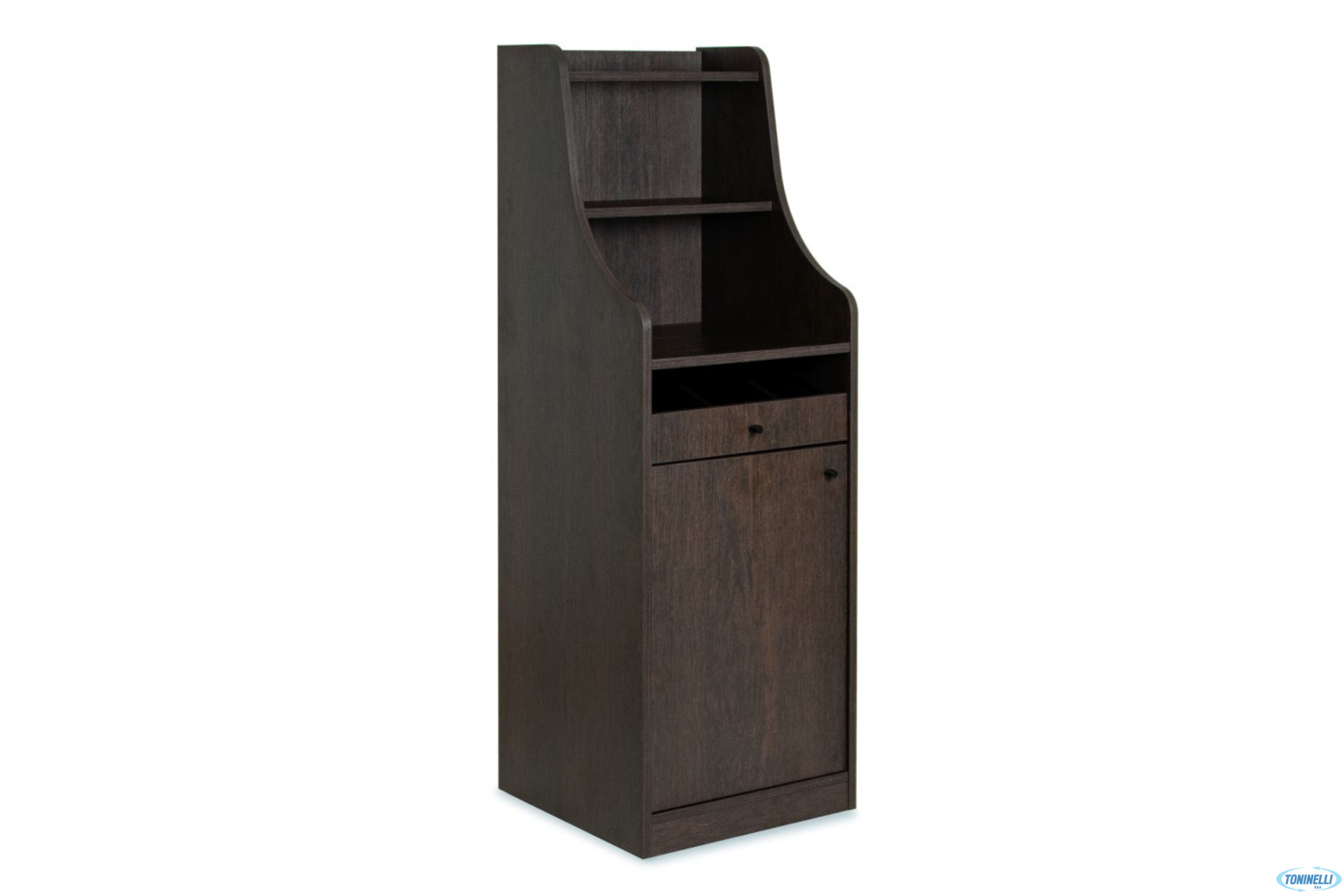 CARRELLO LEGNO 3 PIANI CON CUPOLA CILIEGIO CM 110X56X113H PIANI CM 94,5X55