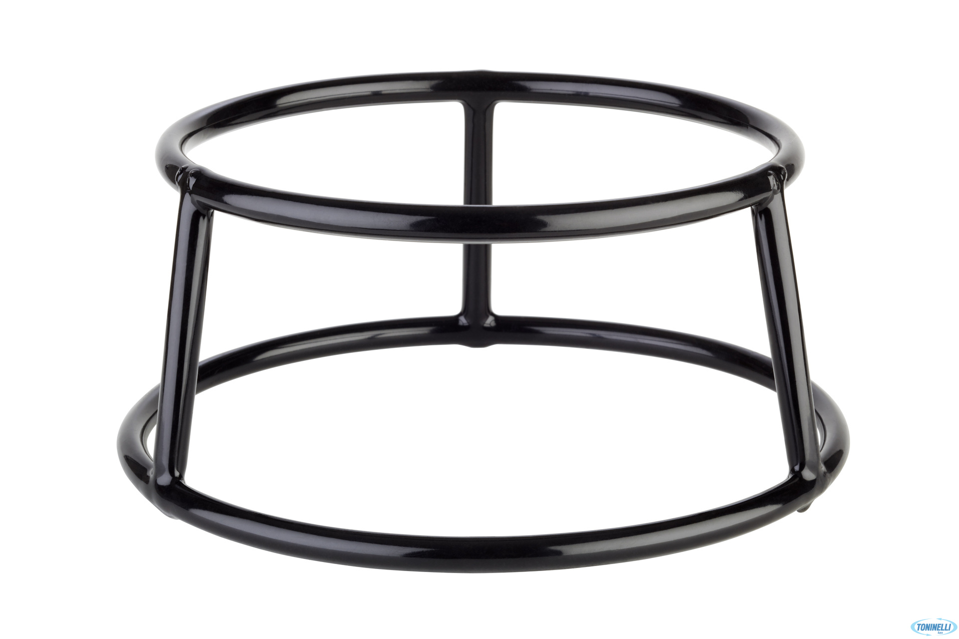 MULTI-SUPPORTO BUFFET BASE TONDA CM 18-15,5 H.8 IN METALLO E PVC CON RIVESTIMENTO ANTISCIVOLO NERO 33269