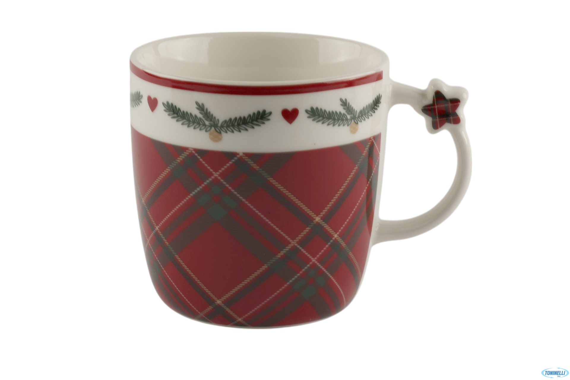 N.23-TAZZA CERAMICA ROSSA 350ML 9X6,4XH.9