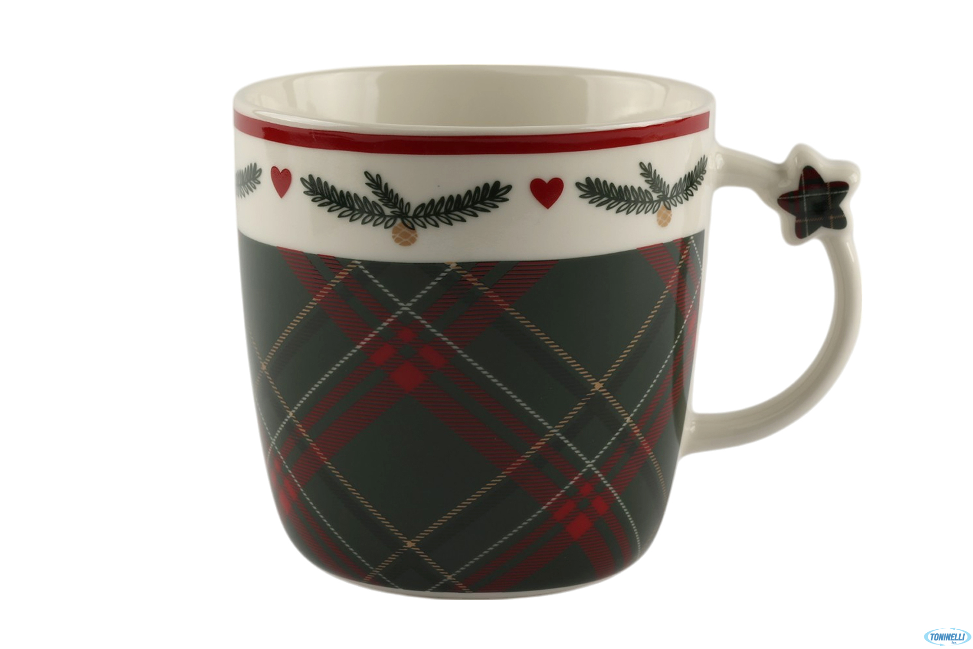 N.23-TAZZA CERAMICA VERDE 350ML CM.9X6,4XH.9,1