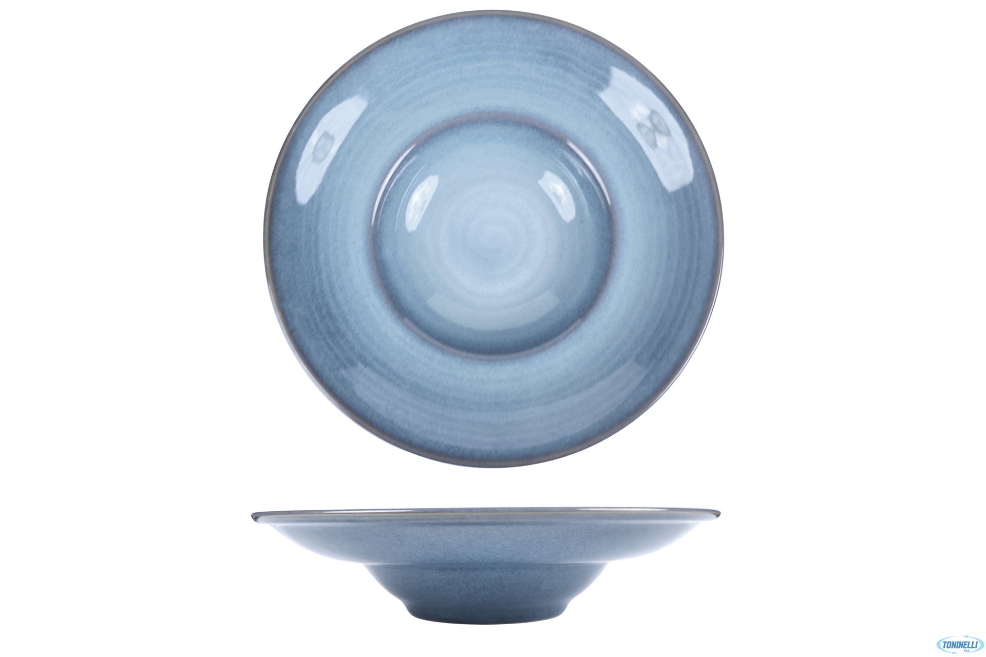 NUAGES OCEAN PASTA BOWL CM 28  STONEWARE REACTIVE