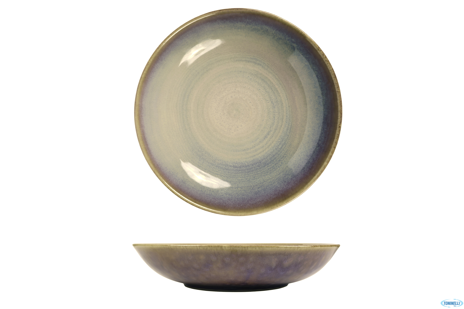 NUAGES PURPLE PASTA BOWL COUPE CM 30  STONEWARE REACTIVE