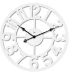 OROLOGIO PARETE QUARZO MDF BIANCO CM 60