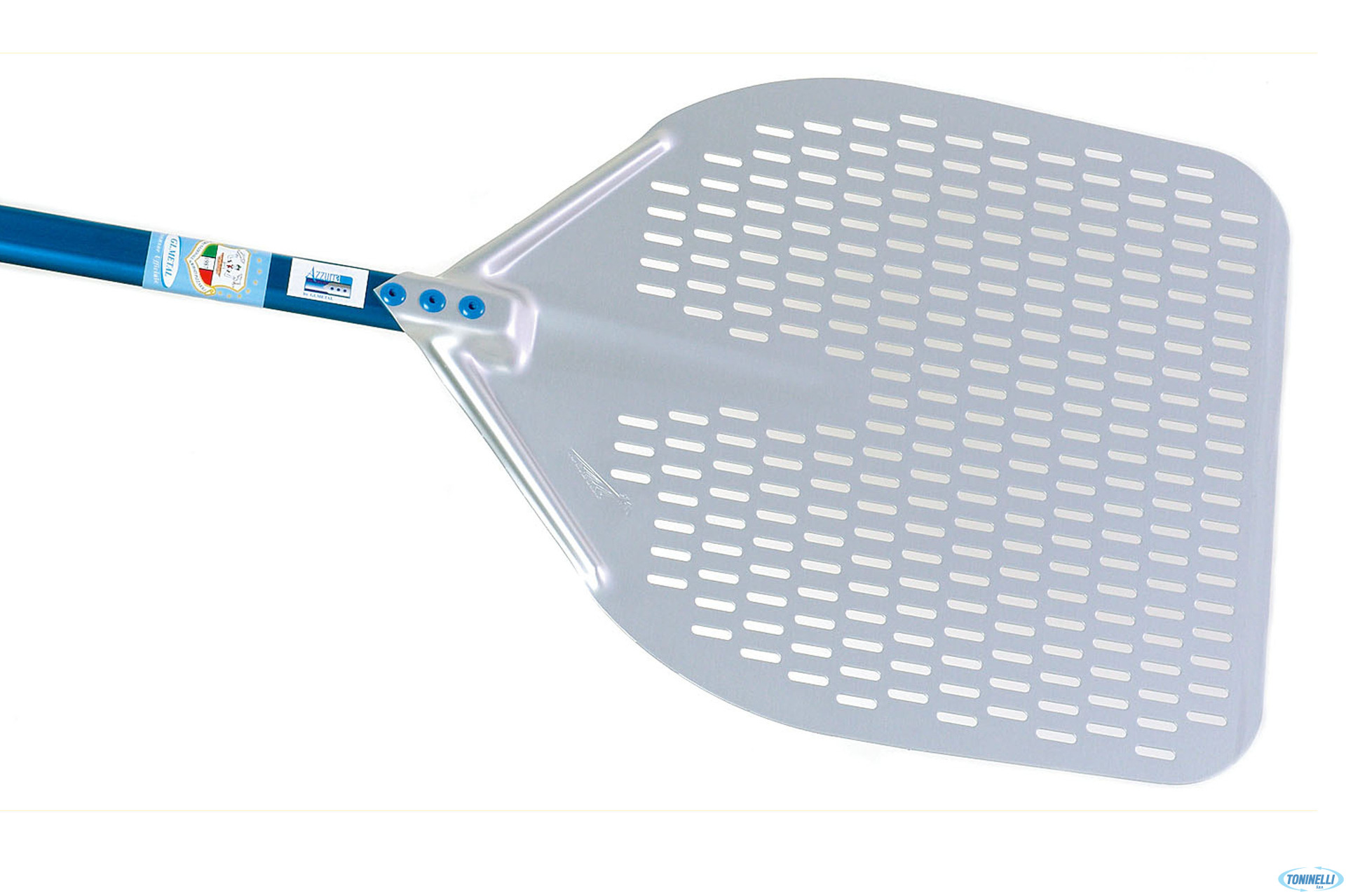 AZZURRA PALA PIZZA ALLUMINIO RETTANGOLARE ASOLATA CM 41 MANICO CM 120        A41RF-120