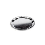 VASSOIO IN METALLO CROMATO TONDO CM 35 ALTEZZA 1.5