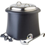 PENTOLA ELETTRICA D38H36,5H, L.10 INOX, PP NERO
