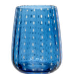 PERLAGE-BICCHIERE ACQUA IN VETRO BLU CL.36