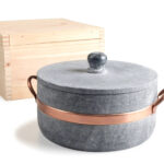 PIETRA OLLARE  CASSERUOLA ALTA CM 30 2MANICI CON COPERCHIO COOL104C30