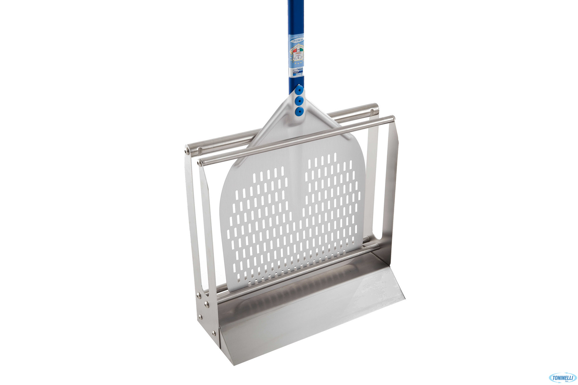 APPOGGIA PALA PIZZA  DA PAVIMENTO PER PALE FINO A  36CM INOX
