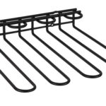 RASTRELLIERA BICCHIERI 29,5X32 6H MET NERO X 12PZ